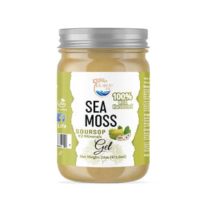 100% Wild Harvested Sea Moss Gel SourSop 16oz
