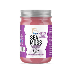 100% Wild Harvested Organic Elderberry Sea Moss Gel 16oz
