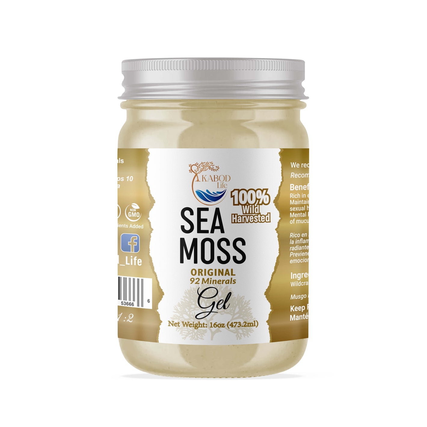 100% Wild Harvested Original Sea Moss Gel 16oz