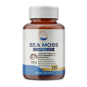 Sea Moss With Bladderwrack & Burdock Root Capsules 102 Minerals( 2 Months Supply)